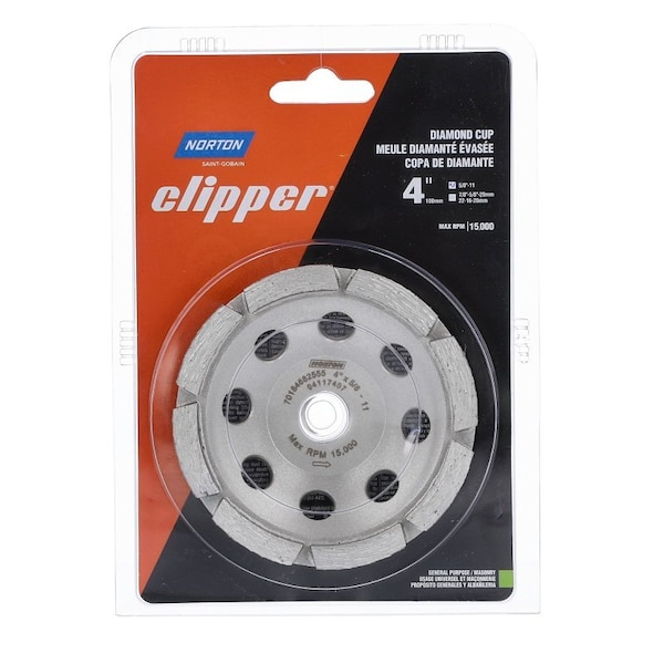 Norton Clipper CUP WHEEL DMOND SINGL 4 in. 70184682555 - main