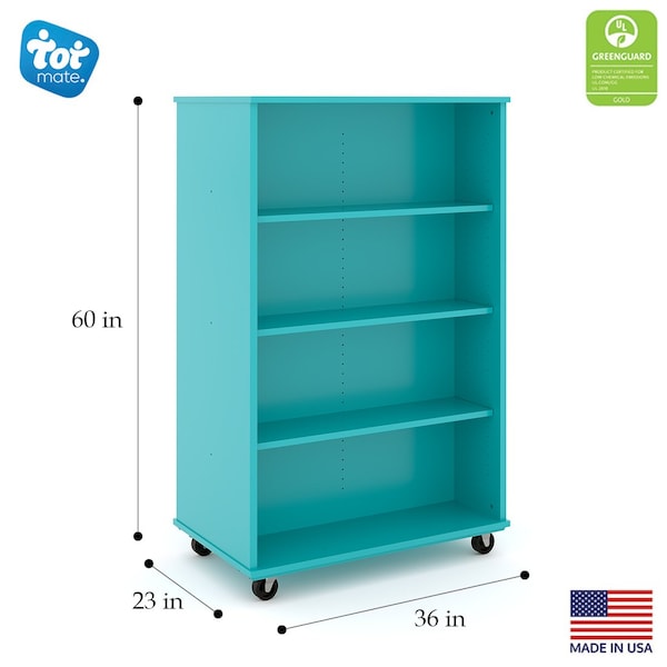 Tot Mate Mobile Wood Cabinet, Ocean, 36 in W x 36 in L x 60 in H x 23 in D TMM613A.M0060 - main