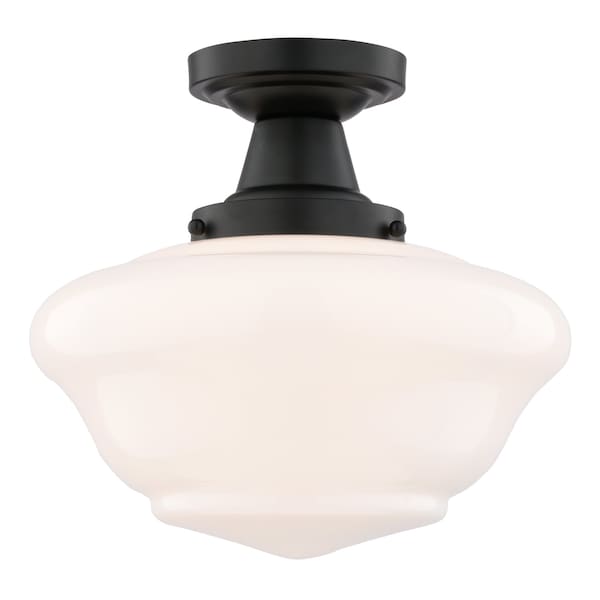Vaxcel Eastgate 1-Light Semi-Flush Mount, Black C0350 - main