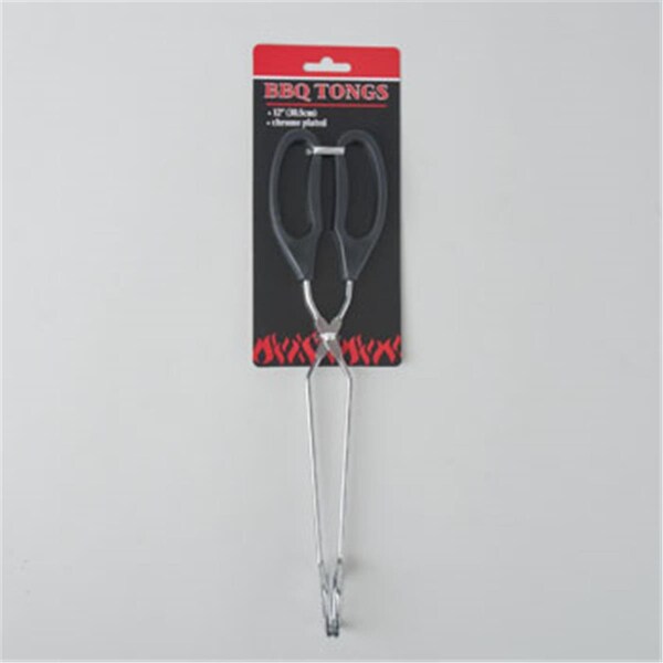 Regent Products G25727 12 in. Tongs Bbq Chrome, Black, 72PK TONGS BBQ CHROME 12IN BLACK - main
