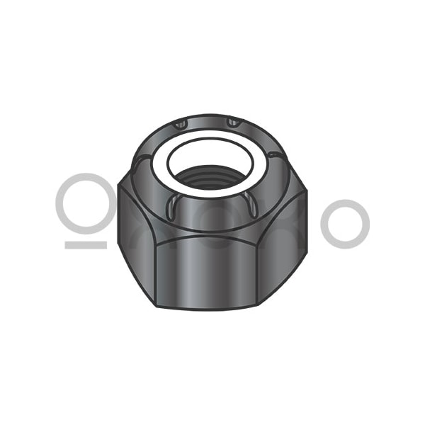 Oxoxo 1/4-20 NE Nylon Insert Hex Lock Nut Black Oxide, 2000PK 358750 - main