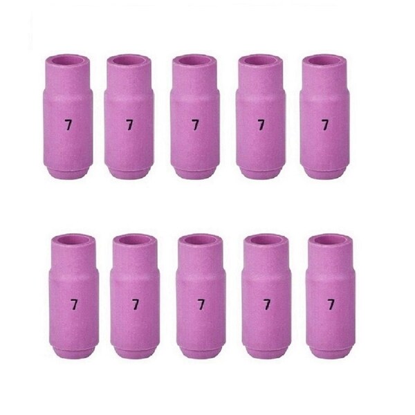 Star Tech Weld TIG Ceramic Cup #7, 7/16in Alumina Nozzle Fit Tig 17, 18, 26, 10PK 10N47 - main