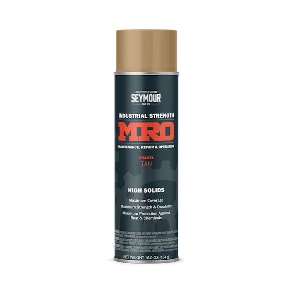 Seymour Midwest MRO Industrial High-Solids Spray Paint, Tan, 16 oz 6201435-1 - main