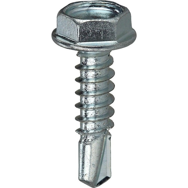 Dottie Self-Drilling Screw, #6-20 x 1 in, Zinc Plated Steel Flange Hex Head External Hex Drive, 100 PK TEKHW61 - main