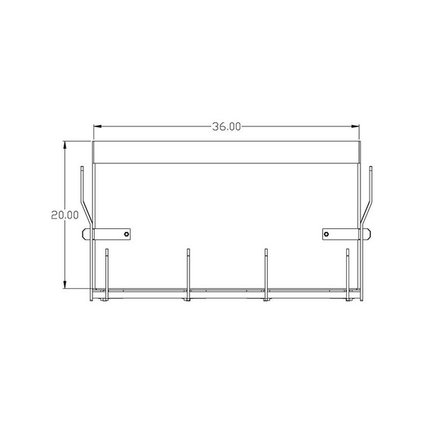 K&M Mfg 36-In. Standard Weight Box 36-In. x 22-In. x 20-In. Black Powder Coat 1833 - main