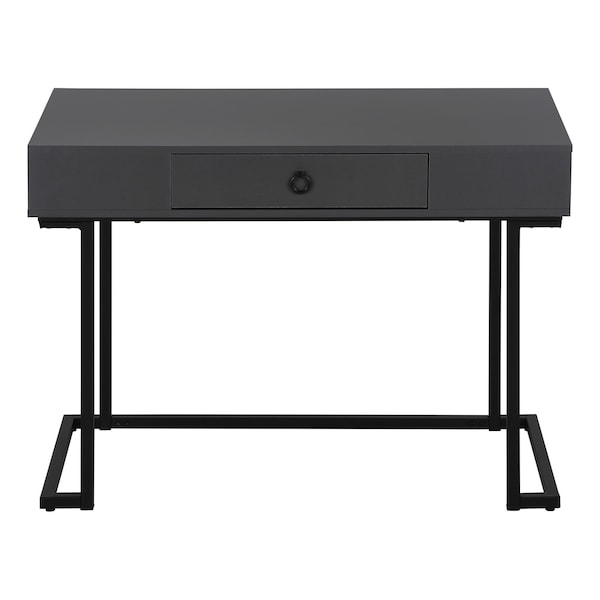 Homeroots 42" Gray and Black Wood and Metal Sled Computer Desk 489888 - main