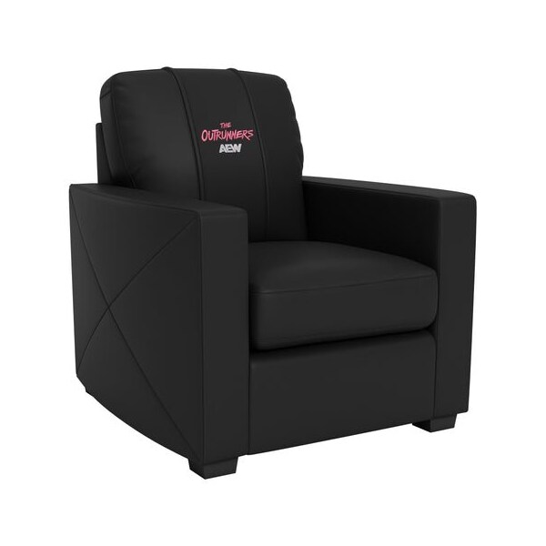 Dreamseat Silver Club Chair with AEW The Outrunners Logo XZ7759002CHCDBK-PSAEW0015 - main