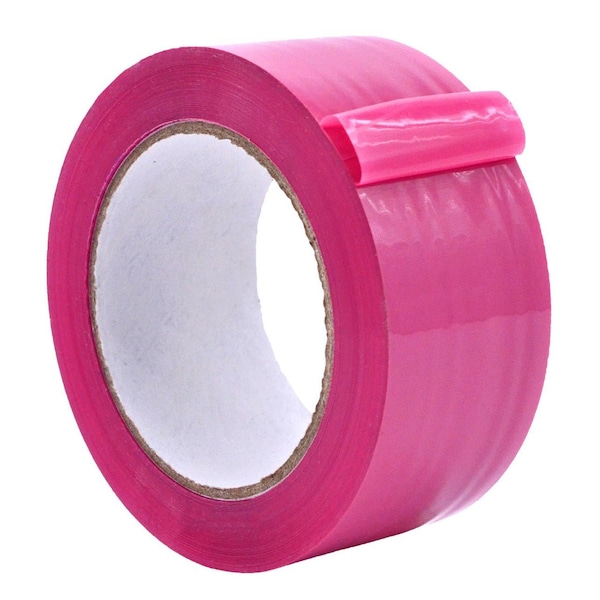 Wod Tape WOD CSTC20WBA Carton Sealing Packaging Tape 2 Mil Acrylic Adhesive Pink: 49 in. x 55 yds WOD CSTC20WBA-49000-LOG-55-PIN - main