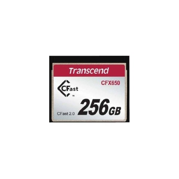 Transcend Information Transcend 256 GB CFast Card - 500 MB/s Read - 250 MB/s Write - 650x Memory Speed - 3 Year Warranty TS256GCFX650 - main