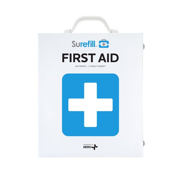 Aero Healthcare 3 Shelf Cabinet - ANSI Class B - 100 Person First Aid Cabinet without meds SF100BT - main