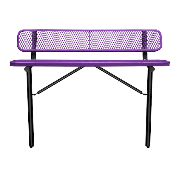 Leisure Craft Bench/Back, Ingroud Mount, 6ft., Puprle B6WBIG-PURPLE - main