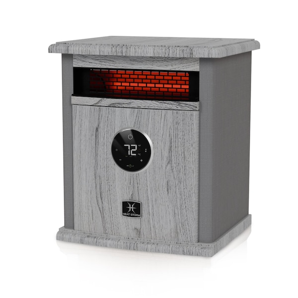 Heat Storm Infrared Space Heater, Floor Style, Cabinet Design, 1500 Watts, Digital Thermostat, 120 Volt, Gray A-1500-ILODG - main