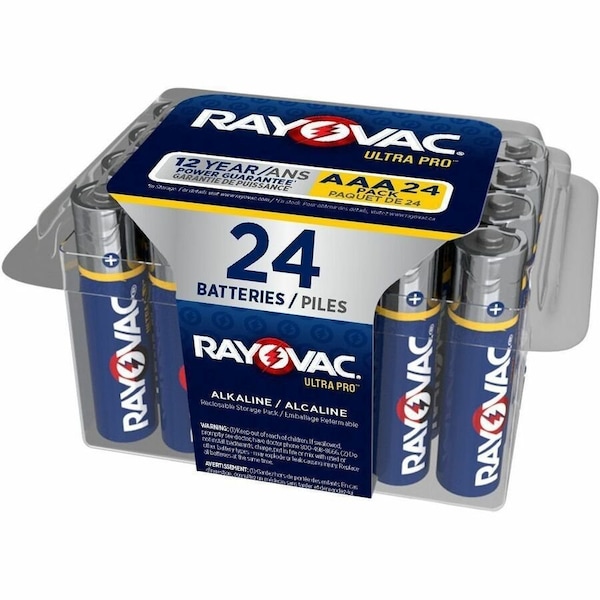 Rayovac UltraPro AAA Alkaline Battery, 1.5VDC, PK24 ALAAA24PP - main