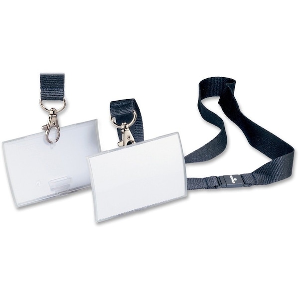 Durable Office Products Badge Holder with Lanyard, Clear, PK10 821719 - main