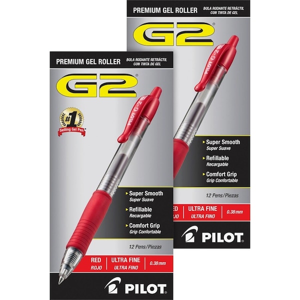 G2 Pen, Gel, G2, Ultra Fine, Rd, PK24 31279BD - main