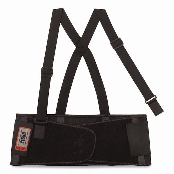 Ergodyne ProFlex 1650 Economy Elastic Back Support Brace, 2X-Large, 42" to 46" Waist, Black 11096 - main