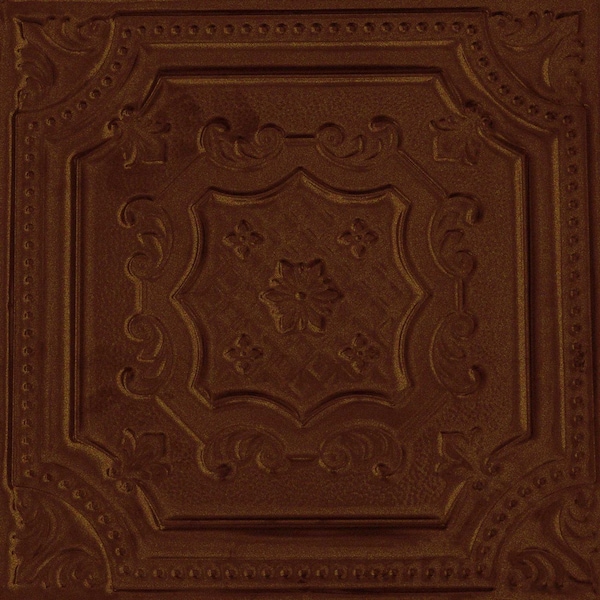 Shanko All Day Tony Pattern 612 Bordeaux Surface Mount Vintage Hand Painted Standard Ceiling Tiles, 12PK ADT612-NU-STD-BORD-12 - main