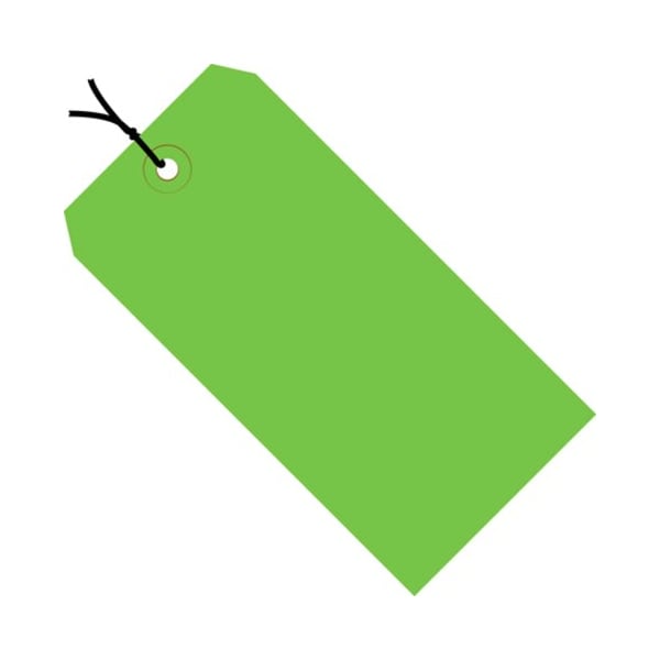 Partners Brand Shipping Tags, Pre-Strung, 13 Pt., 5 3/4" x 2 7/8", Green, PK1000 G11072D - main