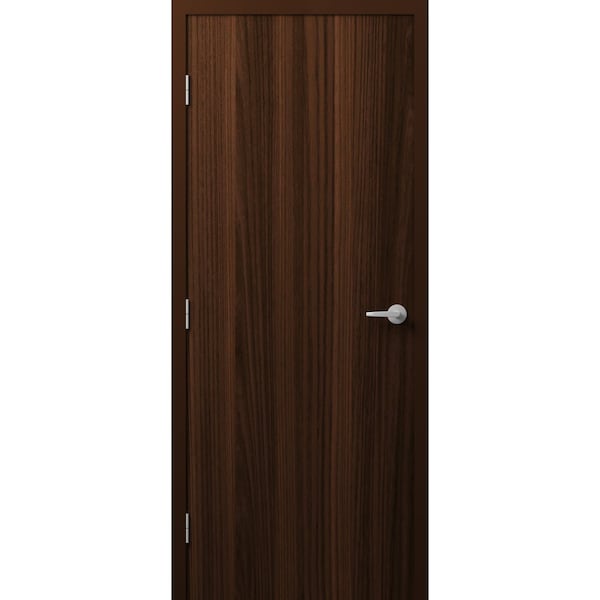Sartodoors Firerated 90 Min Interior Door, 1888 Chocolate Ash, Single Flush Panel Metal Frame Handle 30 x 80 FIRERATED1888ID-CA-30-RH-O - main
