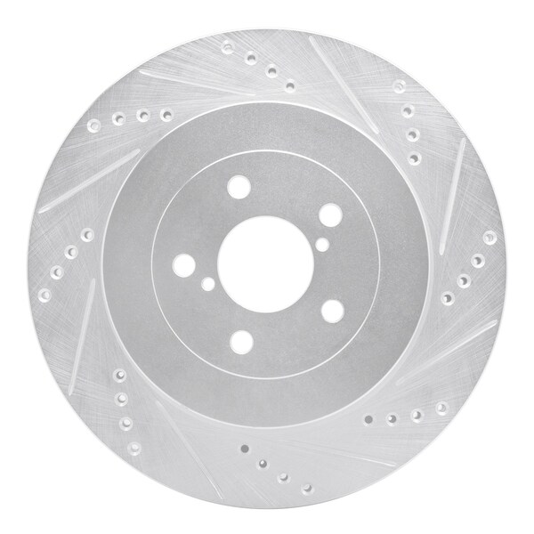 Dynamic Friction Co DFC Brake Rotor - Drilled and Slotted - Silver 631-13015R - main