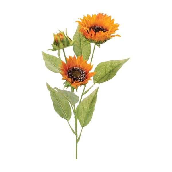 Homeroots Set of Twelve Yellow And Green Fall Sunflower Wreath Sprays, 12PK 633245 - main