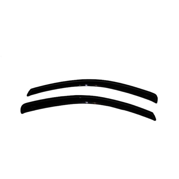 Ventshade Rainguards, Aerodynamic Design, Tape-On, Smoke, Acrylic, Set Of 2, Vehicle Design Permits 92755 - main