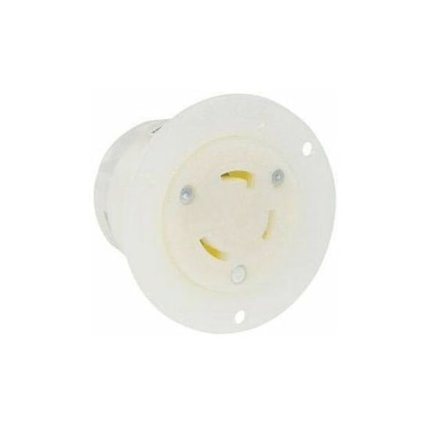 Leviton Locking Receptacle, L7-15R, 15 A, 277V AC, Single Phase, 2 Pole, Flush Mount, Screw Terminals 4785-C - main