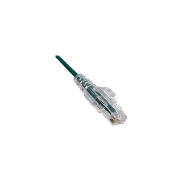 Cable Wholesale Slim Cat6a Green Copper Ethernet Cable, 10 Gigabit, 500 MHz, Snagless/Molded Boot, POE 13X6-65100.5 - main