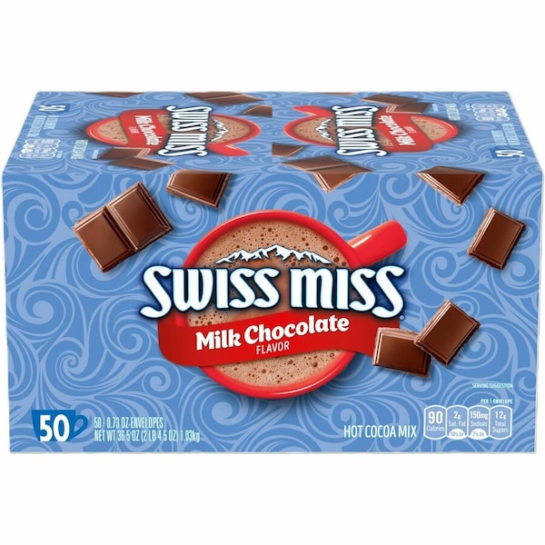 Swiss Miss Hot Cocoa, Cocoa, Packet, Non-Caffeinated, Powder, 36.5 oz, 50 PK 47491 - main