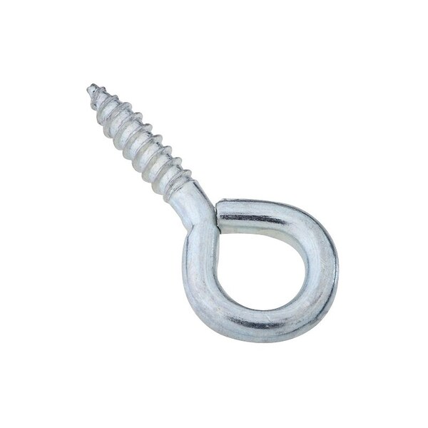 National Hardware Screw Eye, No 108, 0.159 in Dia Wire, 0.69 in L Thread, 1.54 in OAL, 30 lb Working Load, Steel N118-869 - main