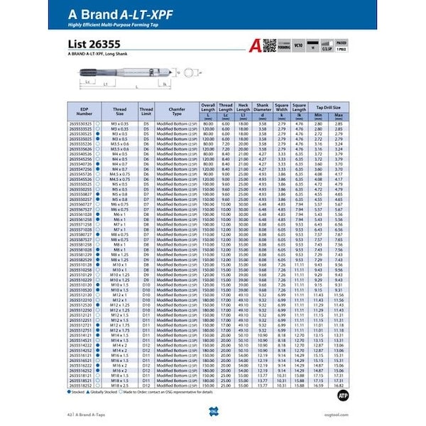 Osg FORMING Tap, M14x2, 180 mm 2635514252 - main