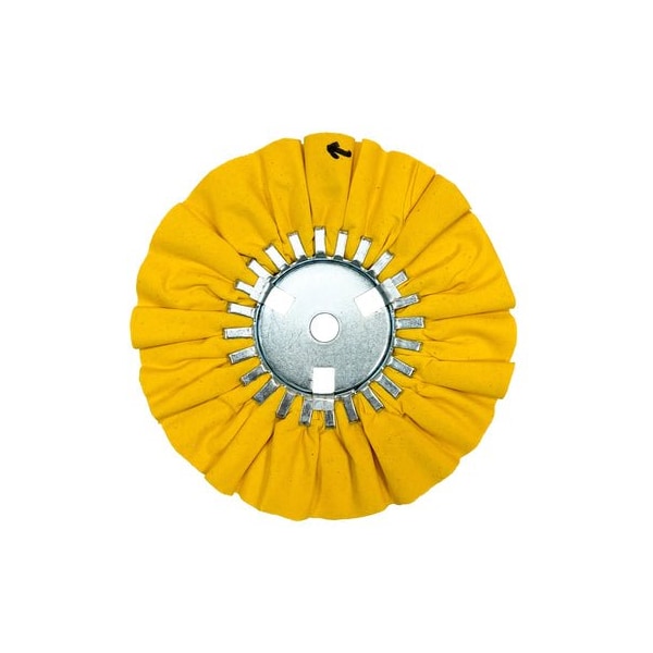 Renegade Products Usa Airway Buffing Wheels, 8 Inch, Yellow, 5/8" Center Plate FAW8X3X5/8N2-16PYT - main