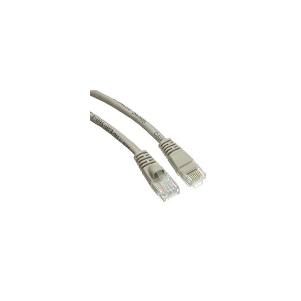 Cable Wholesale Cat6a Gray Copper Ethernet Patch Cable, 10 Gigabit, Snagless/Molded Boot, POE Compliant, 500 MHz, 25ft 13X6-02125 - main