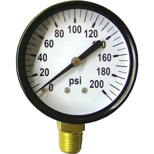 Green Leaf Standard Dry Pressure Gauge, 2 in Dial, 200 psi SG200PK1 - main