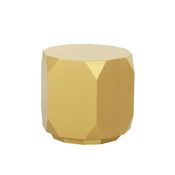 Pasargad Home Selva Wood Finish Side Table, Gold PLZ-226E-L - main