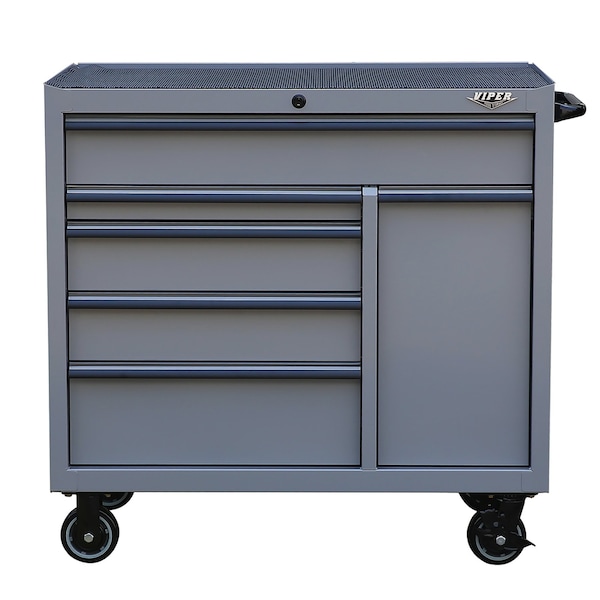 Viper Tool Storage 41-Inch 9-Drawer Rolling Tool Cabinet with Power Tool Drawer, Gray V4106GRAYR - main