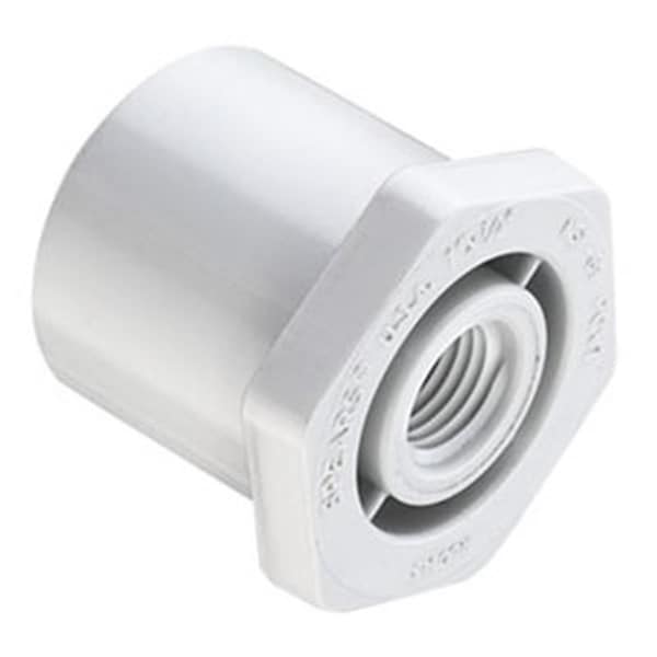 Safety First 0.5 x 1 in. PVC SCH 40 Schedule Reducer Bushing, White SA2850221 - main