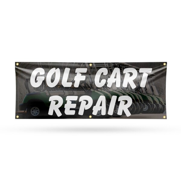 Signmission Golf Cart Repair, 24 Inch x 72 Inch, Vinyl Banner B-72-30676 - main