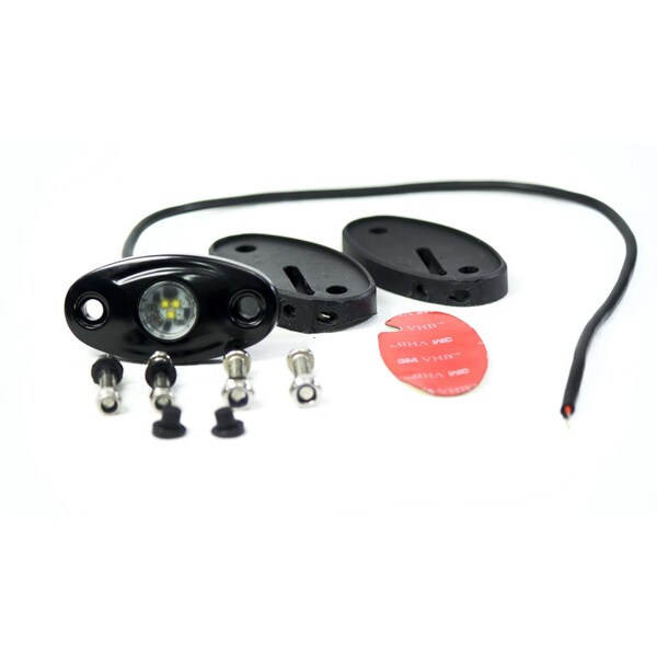 Race Sport Lighting Single 9W Led Rock Light, White RSLDPODW - main