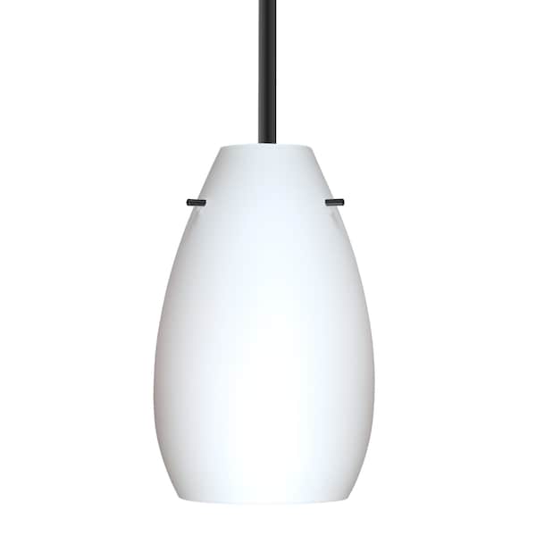 Besa Lighting Besa Pera 9 Stem Pendant, Opal Matte, Black Finish, 1x 100W MAX E26 Base 1TT-412607-BK - main