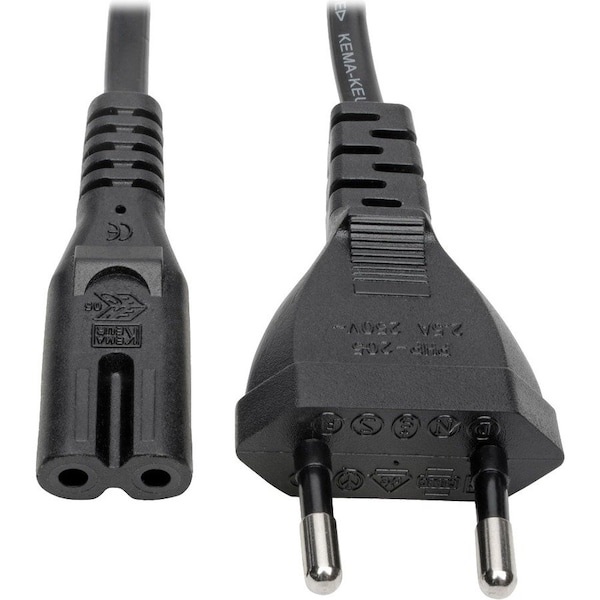 Eaton Tripp Lite Series European Computer Power Cord, C7 to Schuko, 2.5A, 250V, 18 AWG, 6 ft. 1.83 m, P059-006 - main
