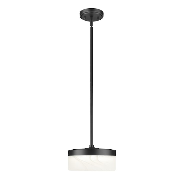 Z-Lite Renaud Matte Black 1 Light Pendant 827P9-MB-LED - main