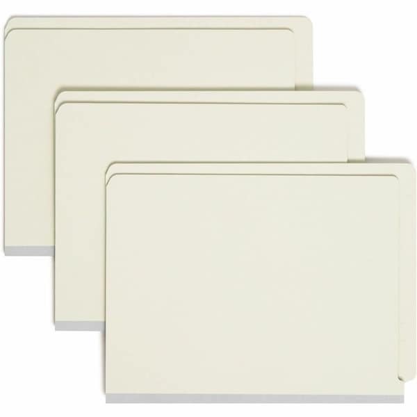 Smead Pressboard Folders, Straight Tab, 1" Exp, Ltr, 25/BX, Gray Green PK SMD34705 - main
