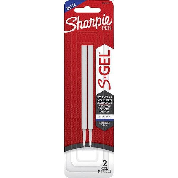 Sharpie S-GEL 0.7 MM PEN REFILLS, MEDIUM POINT, BLUE INK, 2PK 2141127 - main