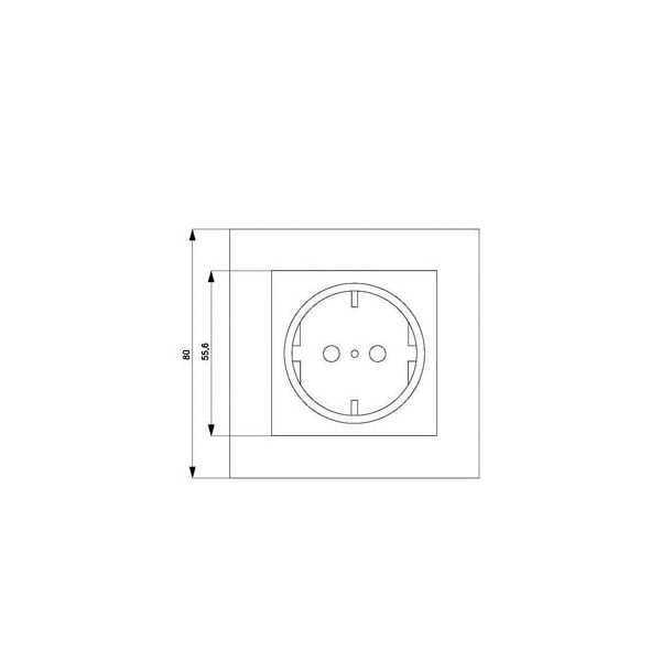 Siemens DELTA line SCHUKO socket outlet 250 V AC, 16A With screwless Connection terminals 5UB1582 - main