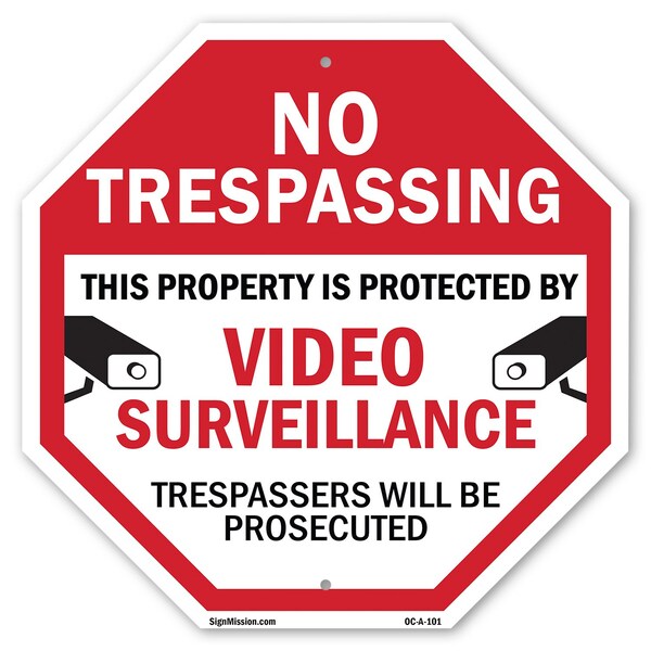 Signmission No Trespassing This Property Is Pro, 10 Inch X 10 Inch, Plastic Sign OC-P-10-101 - main
