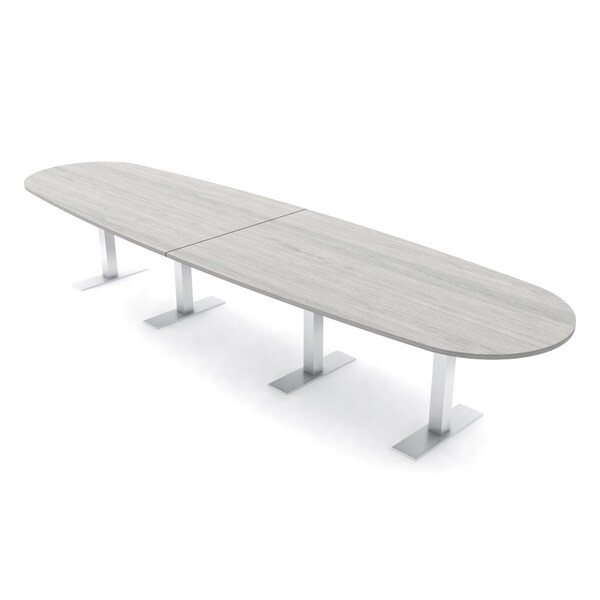 Skutchi Designs 14ft Conference Table With Power Unit | 14 Person Modular Boval Meeting Table | Harmony Series HAR-BOVL-48X168-T-K458-NA - main