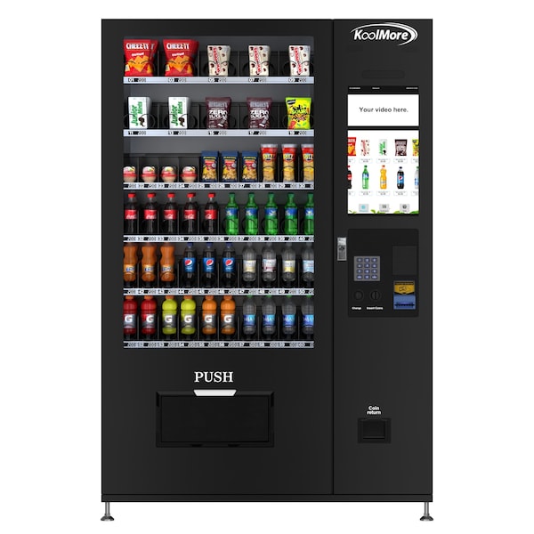 Koolmore Refrigerated Snack and Drink Vending Machine with 60 Slots, 22 In. Touch Screen with Bill Acceptor KM-VMRT-50-B - main