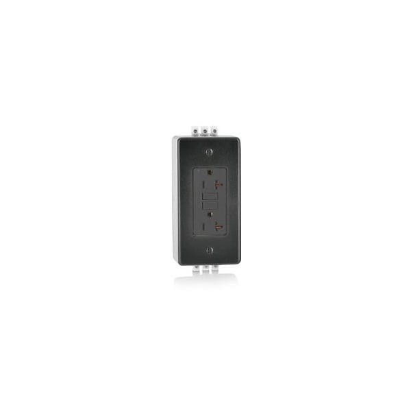 Leviton Duplex Straight Blade Receptacle, 5-20R, 20 A, 125V AC, 2 Pole, 3 Wire, Surface Mount, Grounded GFNT2-DIN - main