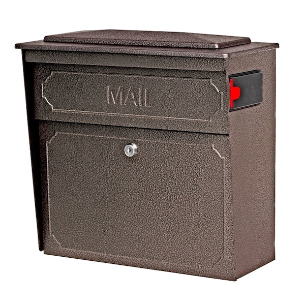 Mail Boss Townhouse Locking Wall-Mount Mailbox, Bronze, 14/16-Gauge Steel 805945 - main